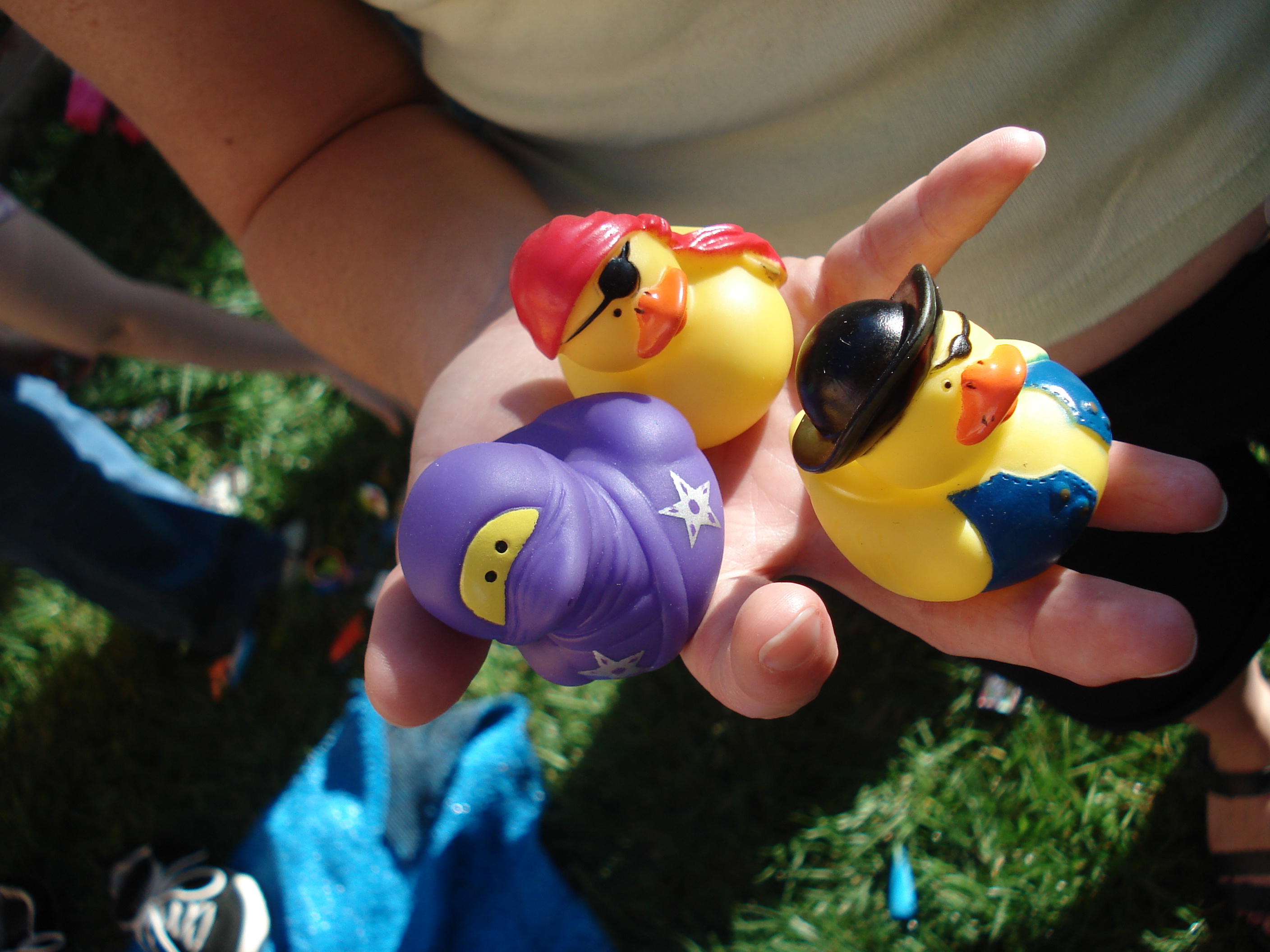 Pirate and ninja rubber duckies