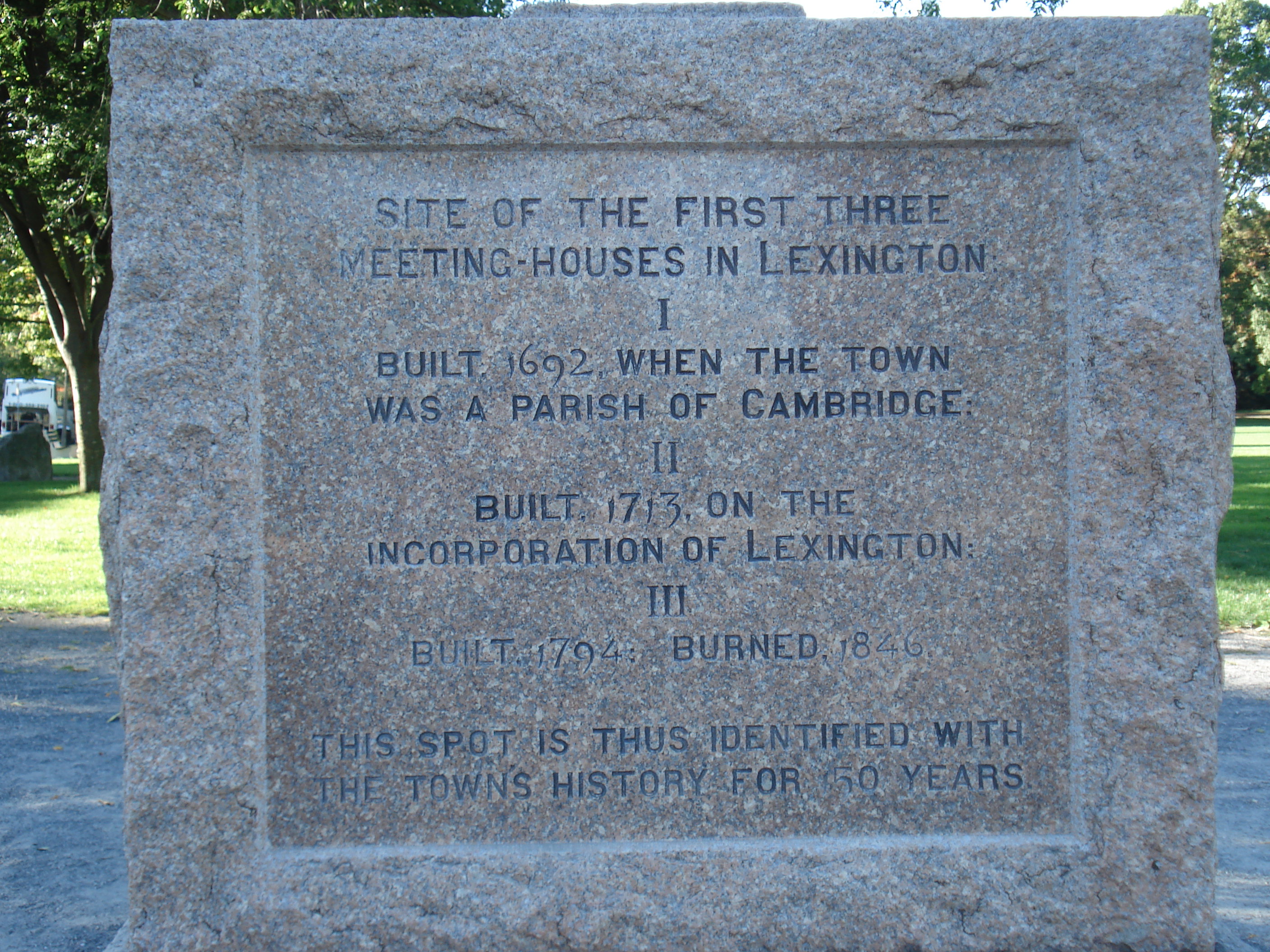 Lexington meeting house site