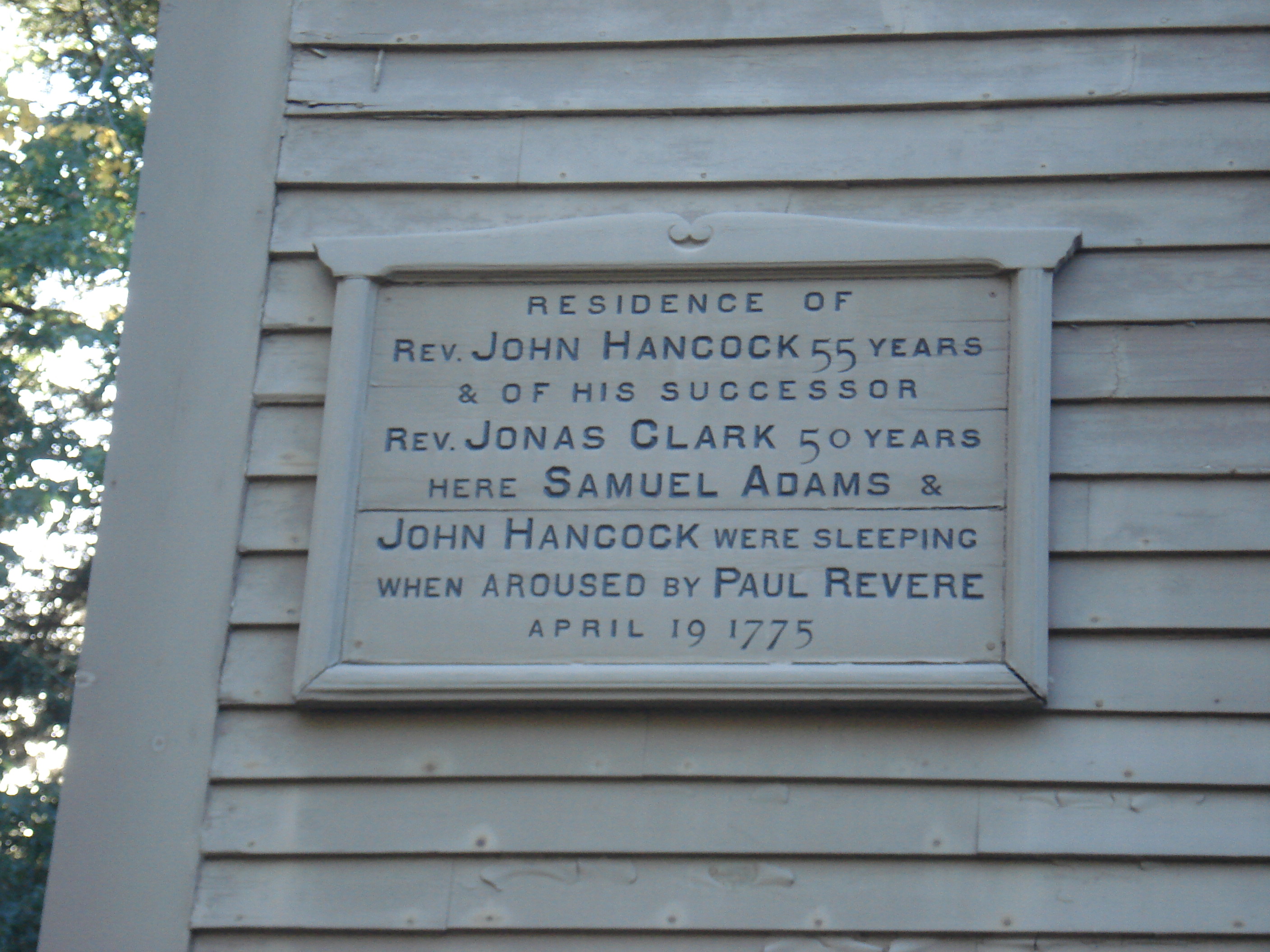 Residence of Rev. John Hancock