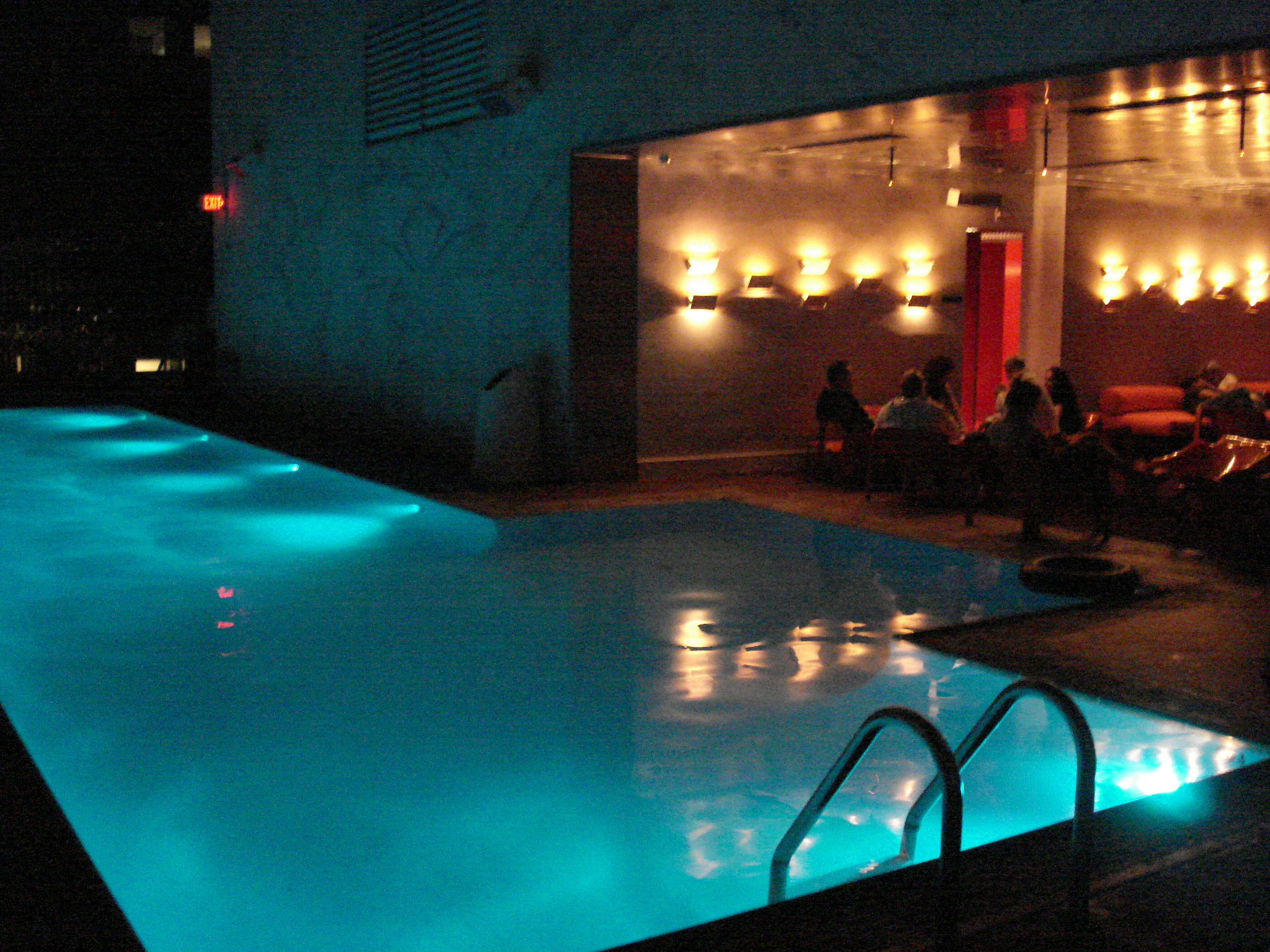 The bar has a pool