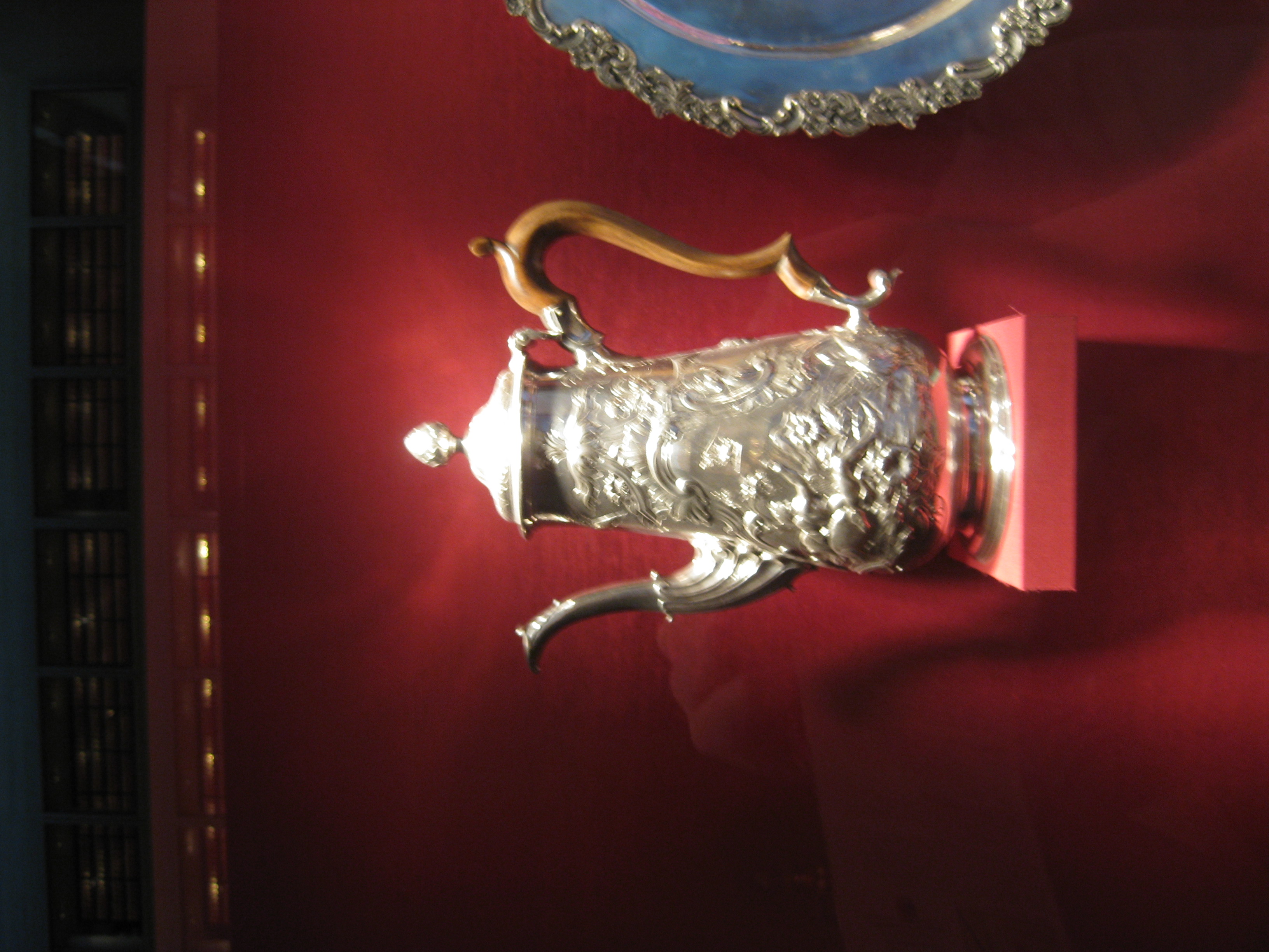 Made in Dublin in 1764 by John Walker. Gift from Eamon de Valera, then President of Ireland, to LBJ, on May 28, 1964.