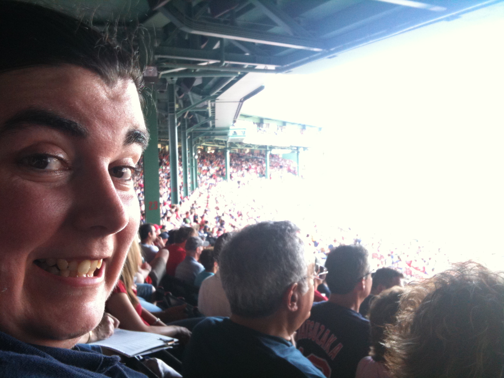 Kathleen, enjoying the game