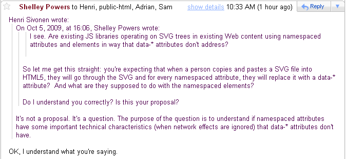 You're reading an email on some mailing list and you'd like a URL to it, so you can cite it from a blog post, or IM it to a friend, or whatever.

<a href="http://edward.oconnor.cx/2009/10/mailing-list-archive-bookmarklet-for-gmail" rel="nofollow">The blog post explaining this</a>.