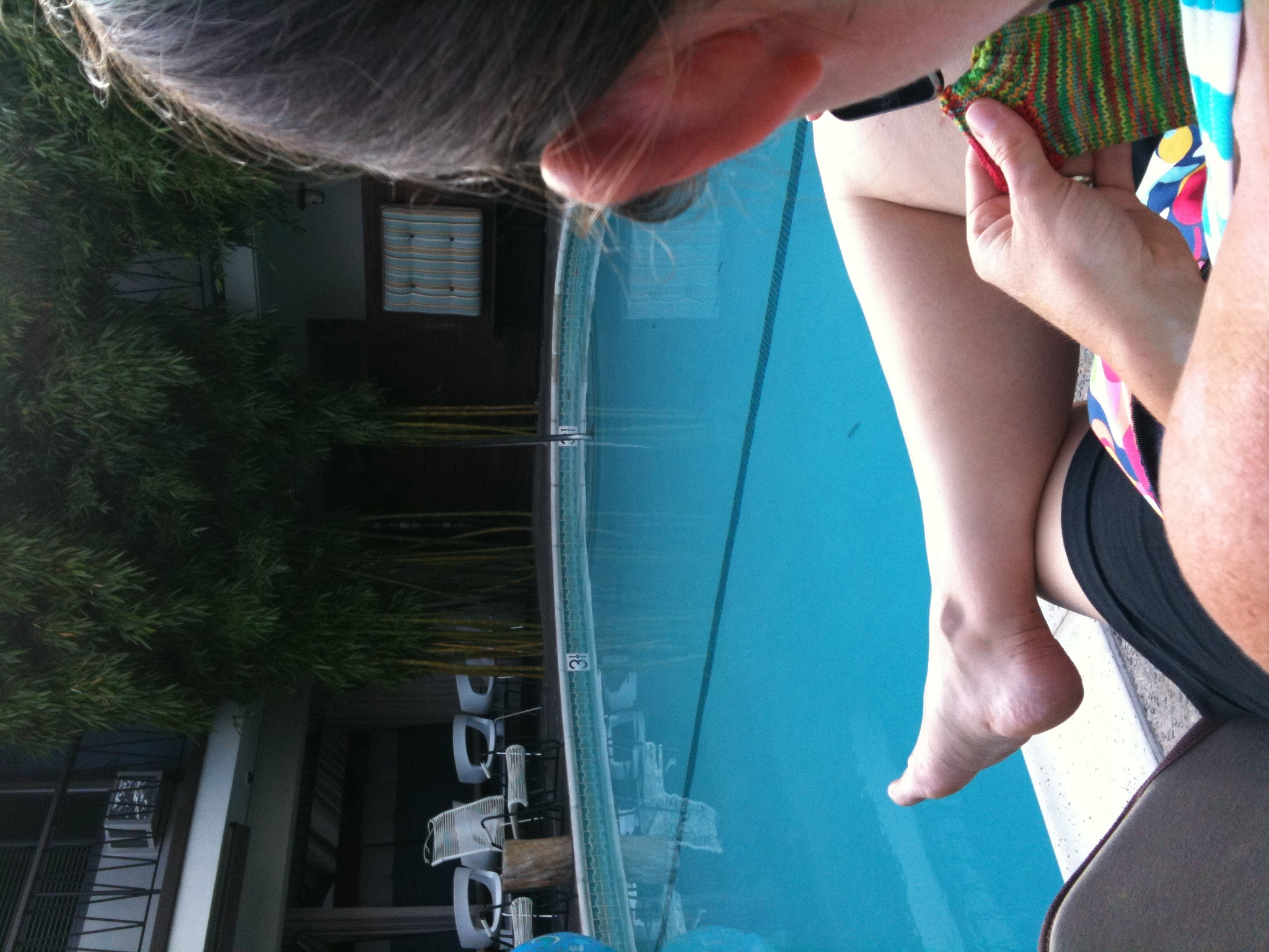 Erin at the pool