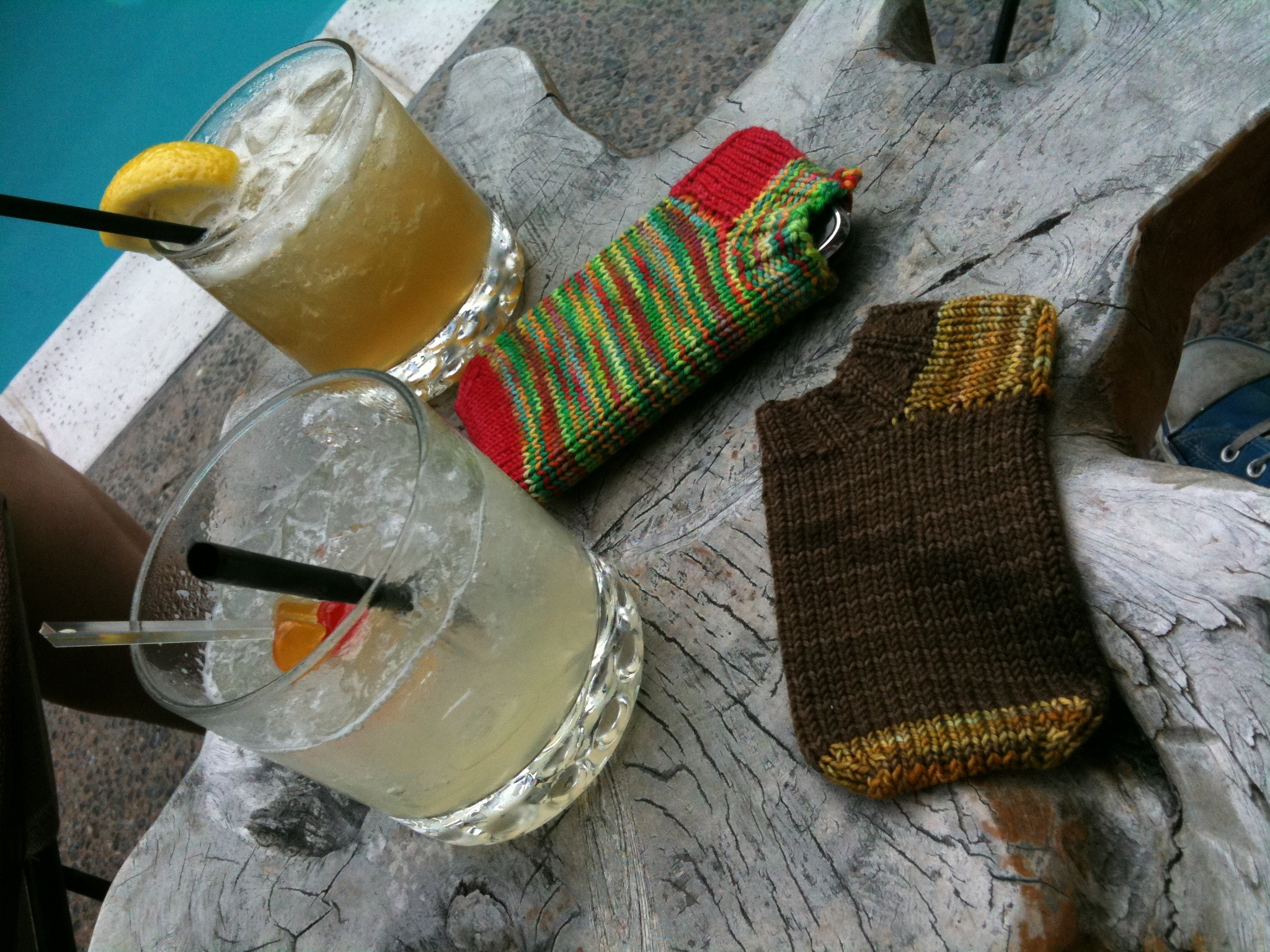 Cocktails and handknits