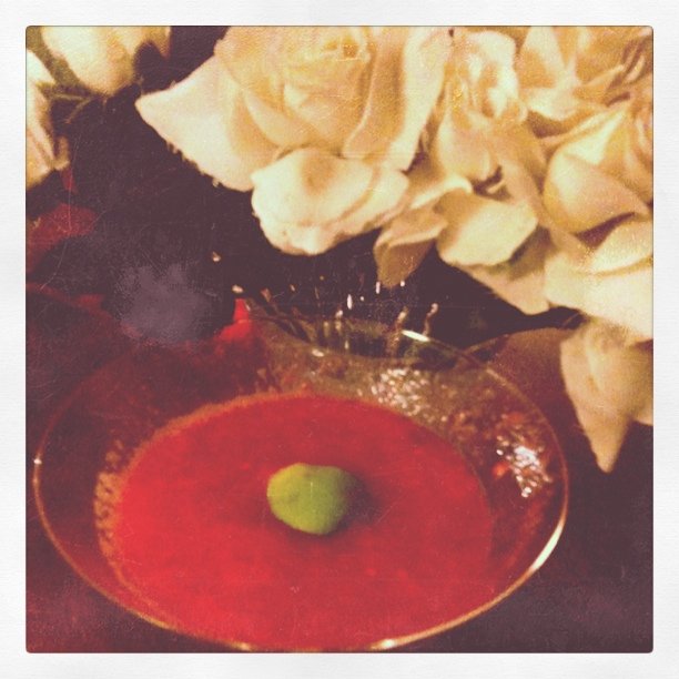 Raspberry Lime Rickey martinis for a tipply New England Christmas Eve