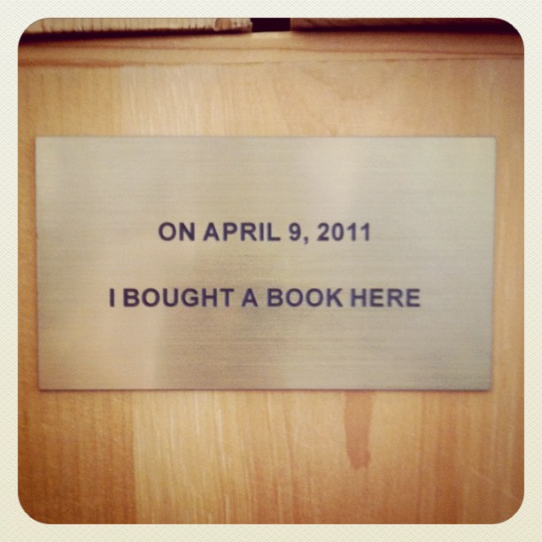 …I bought a book here.