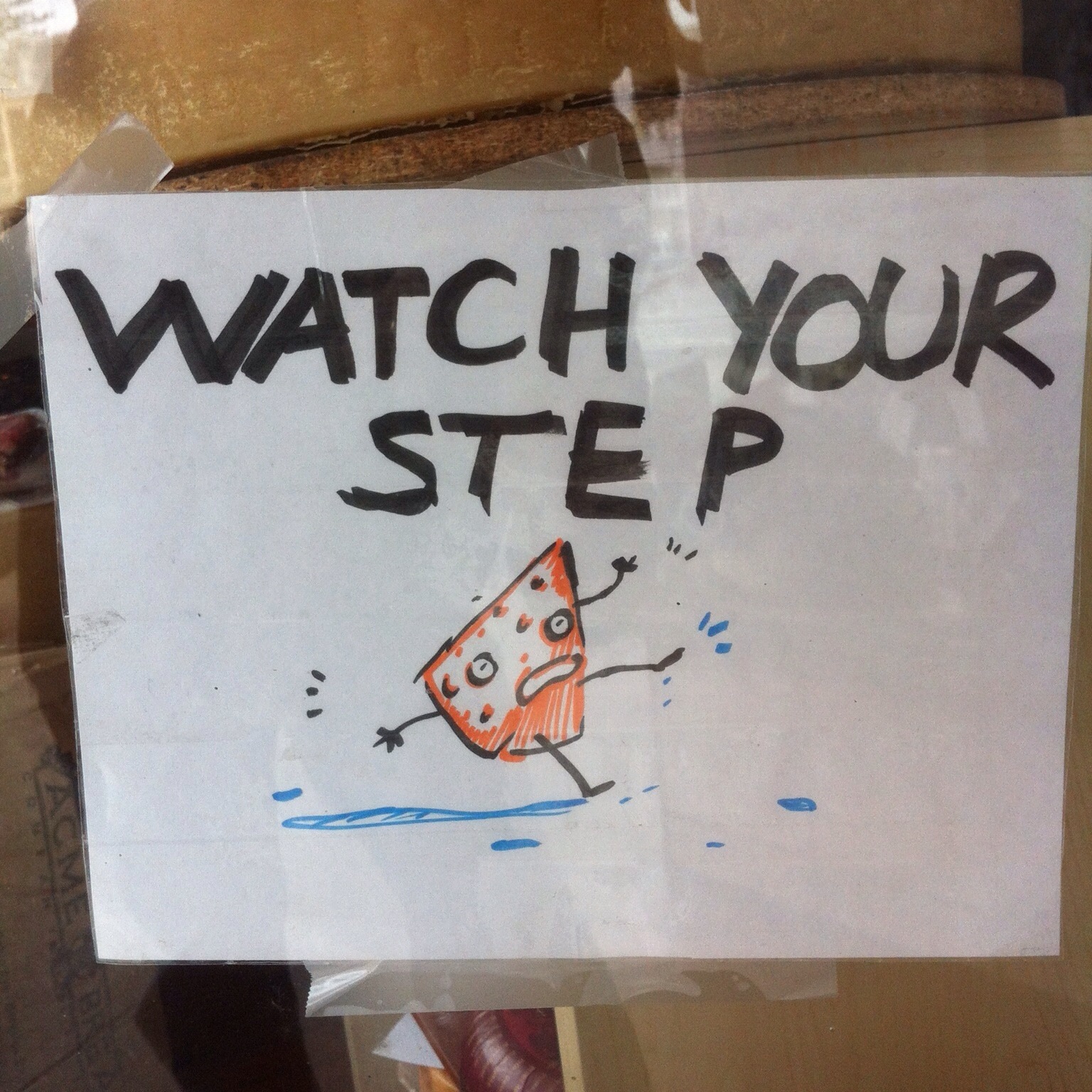 Watch your step leaving the cheese shop!