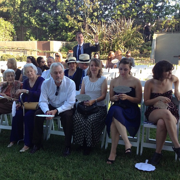 The fam, awaiting the ceremony