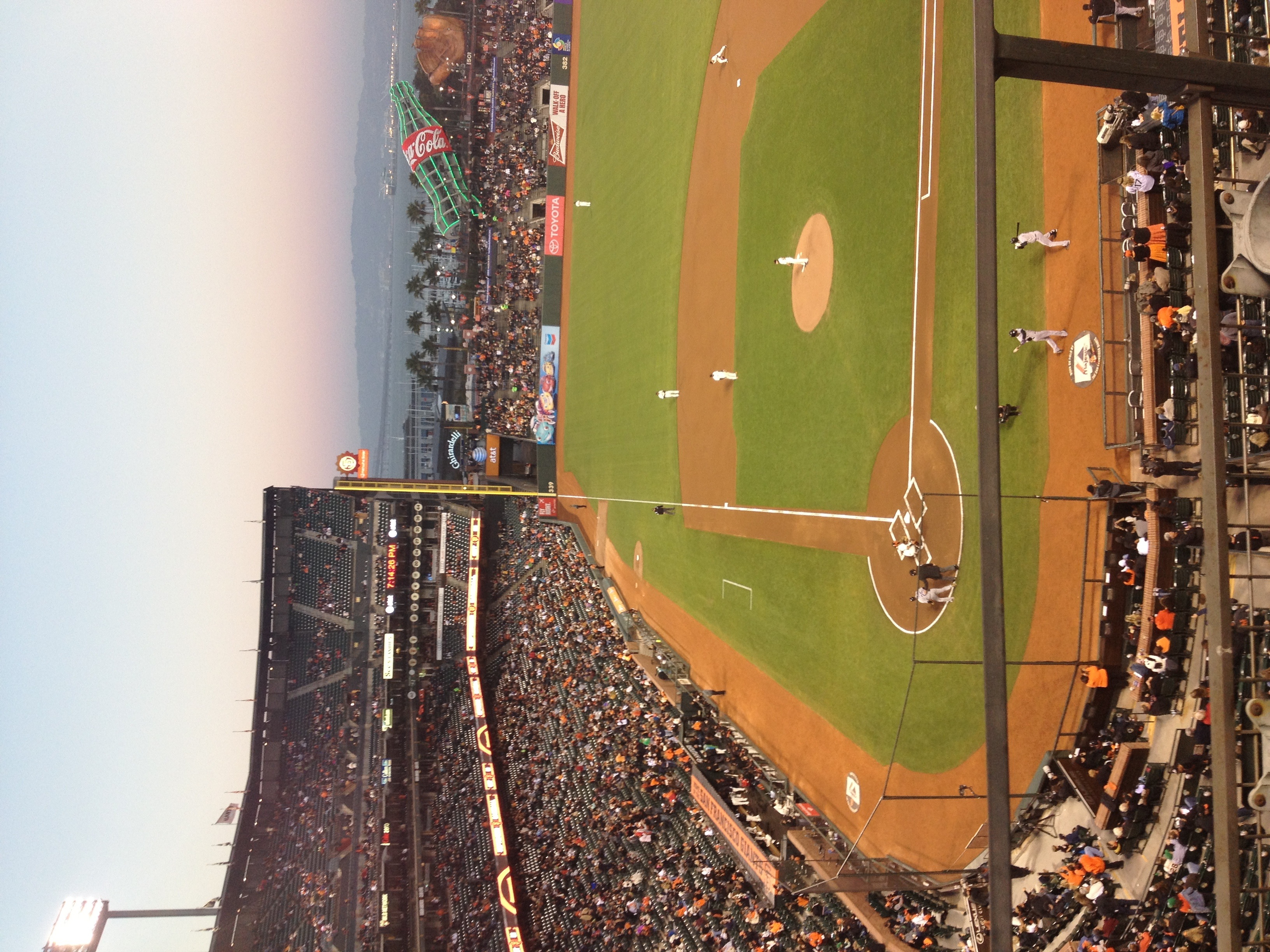 At a Giants game with Jer