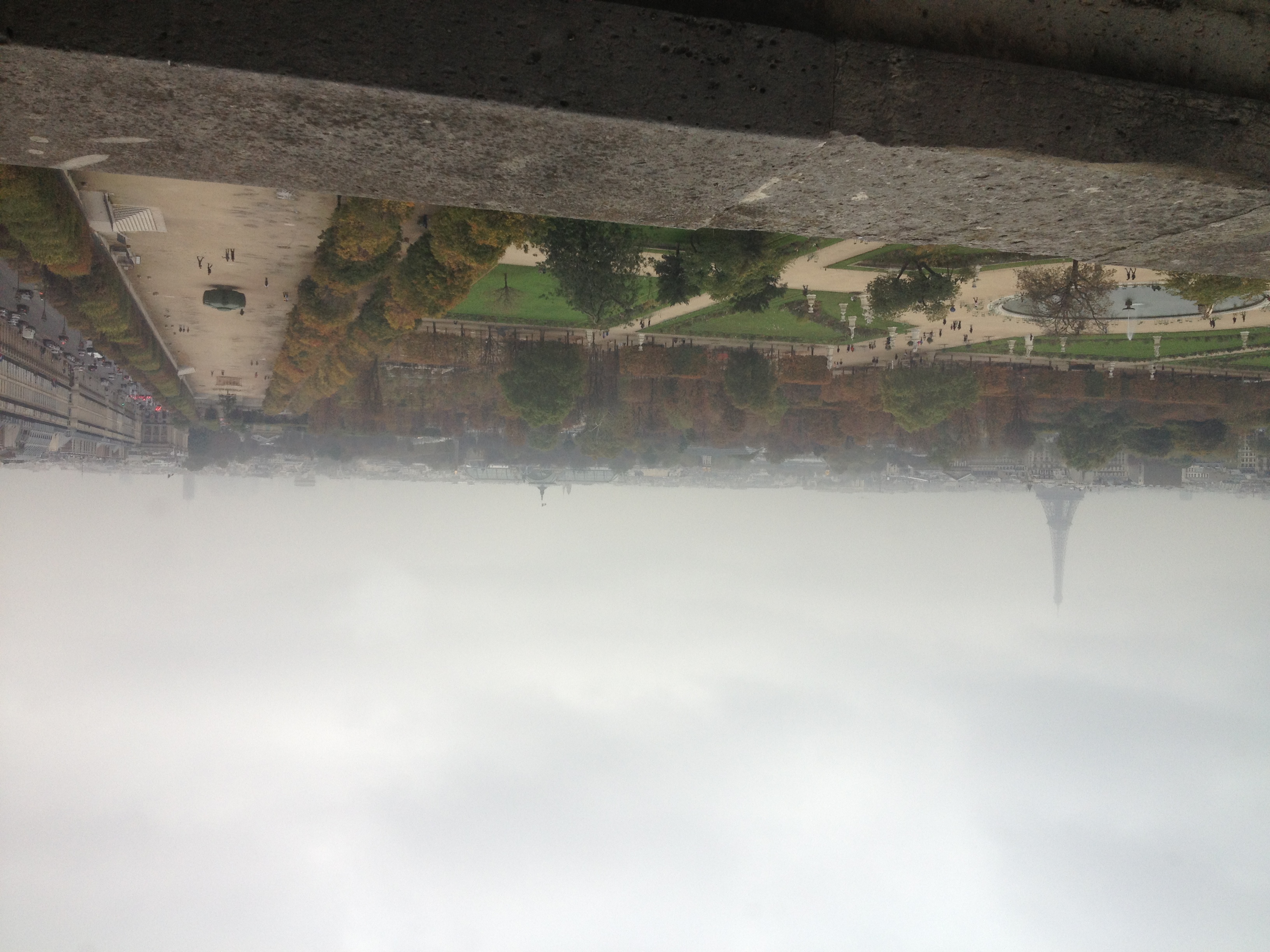 Paris on a foggy day