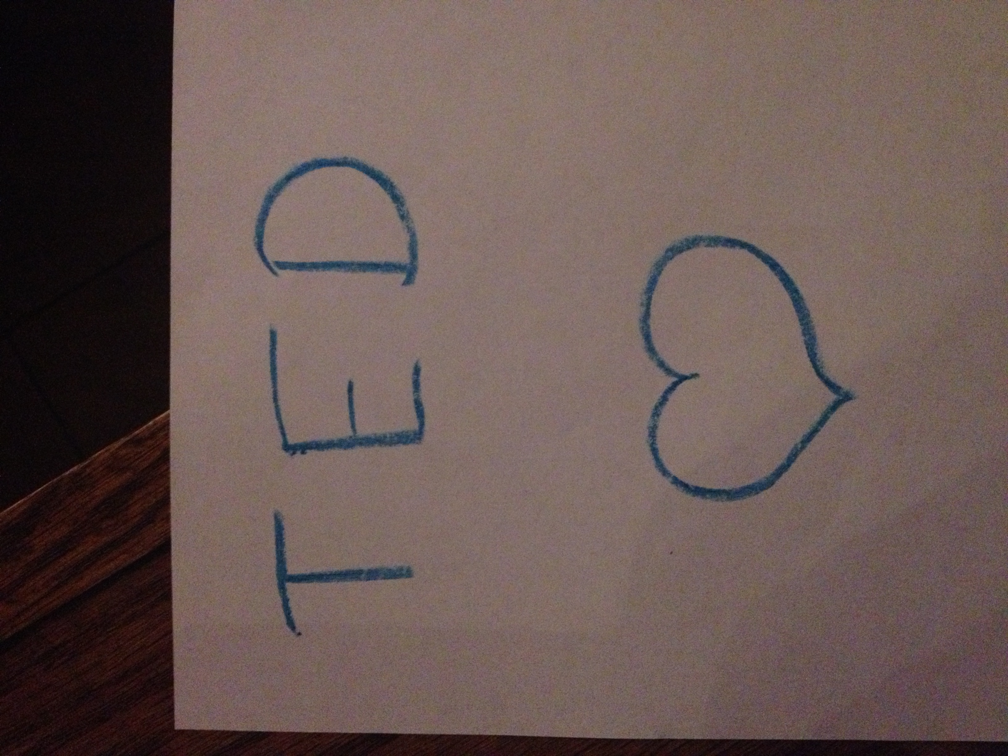 Evelen made me a card.