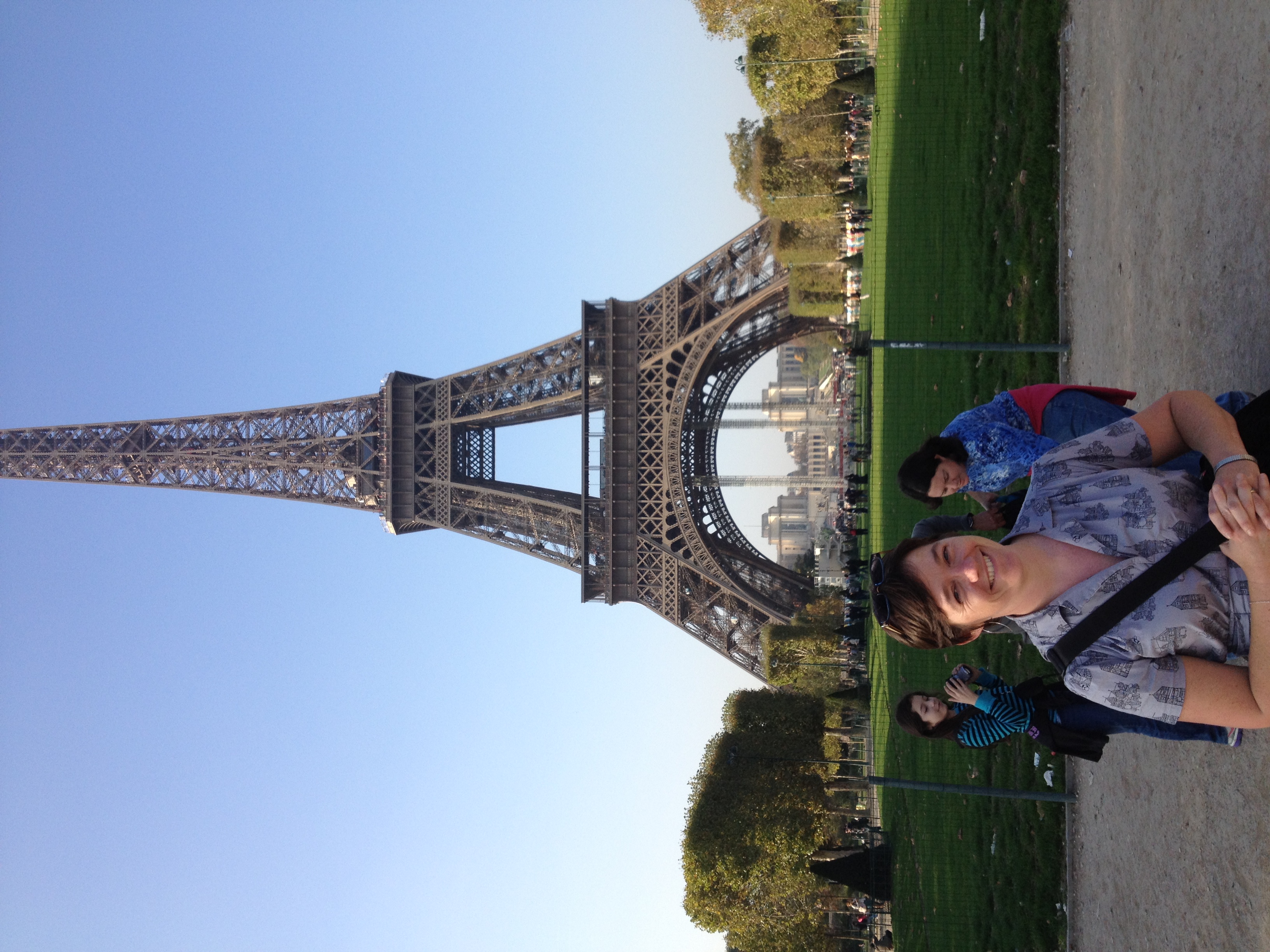 Erin with the Eiffel Tower