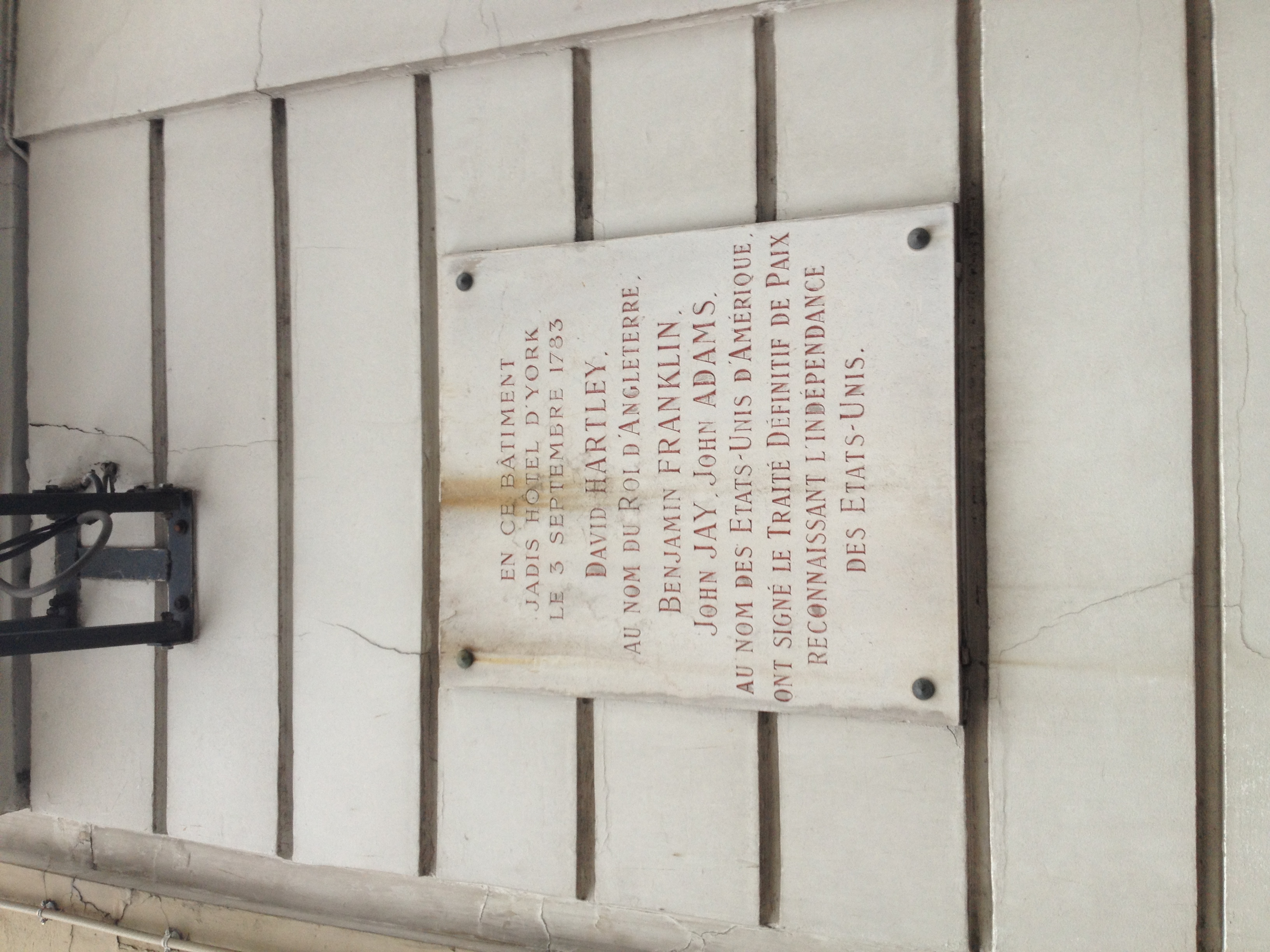 Where the Treaty of Paris (1783) was signed