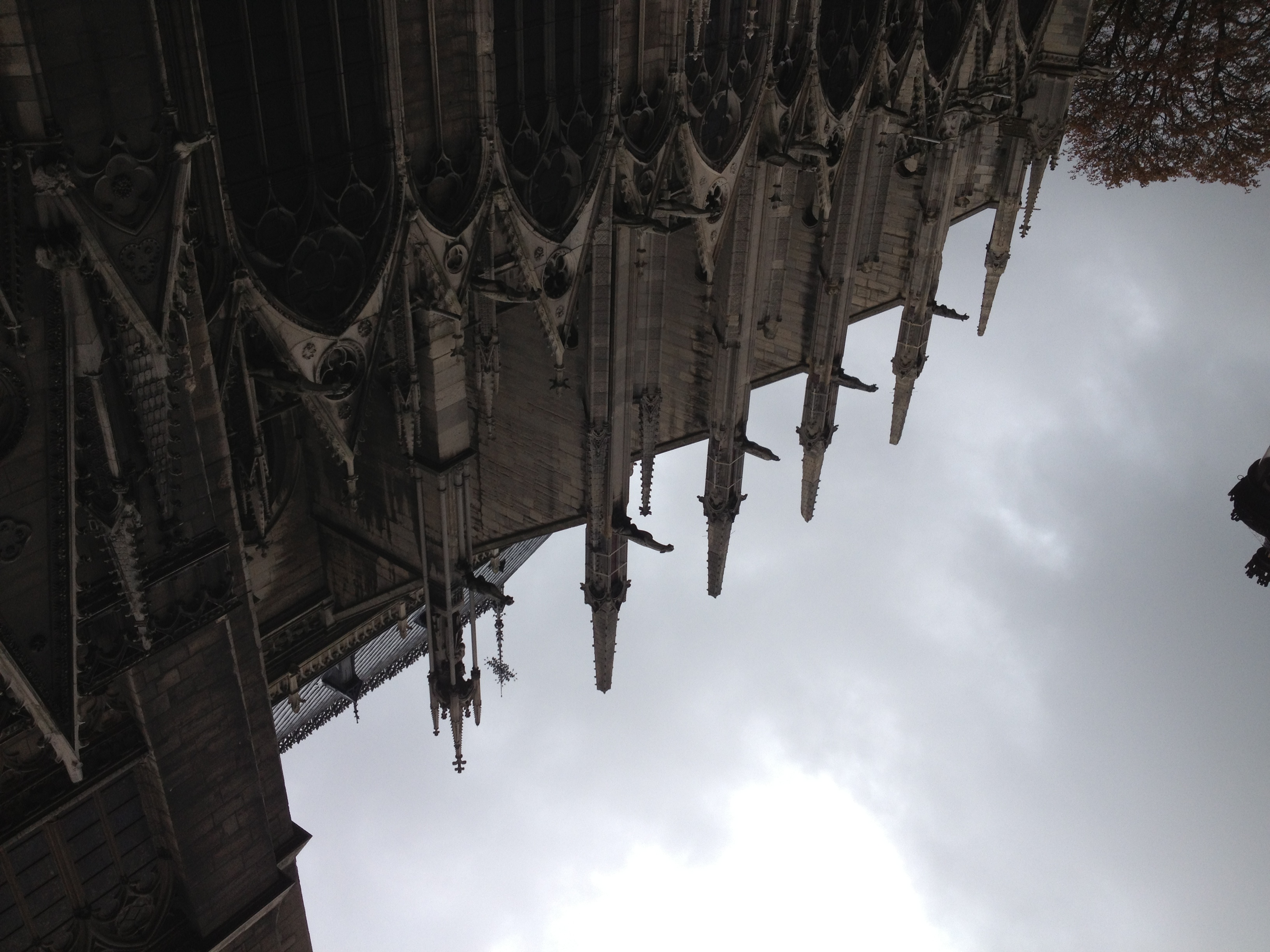 Flying buttresses of Notre-Dame