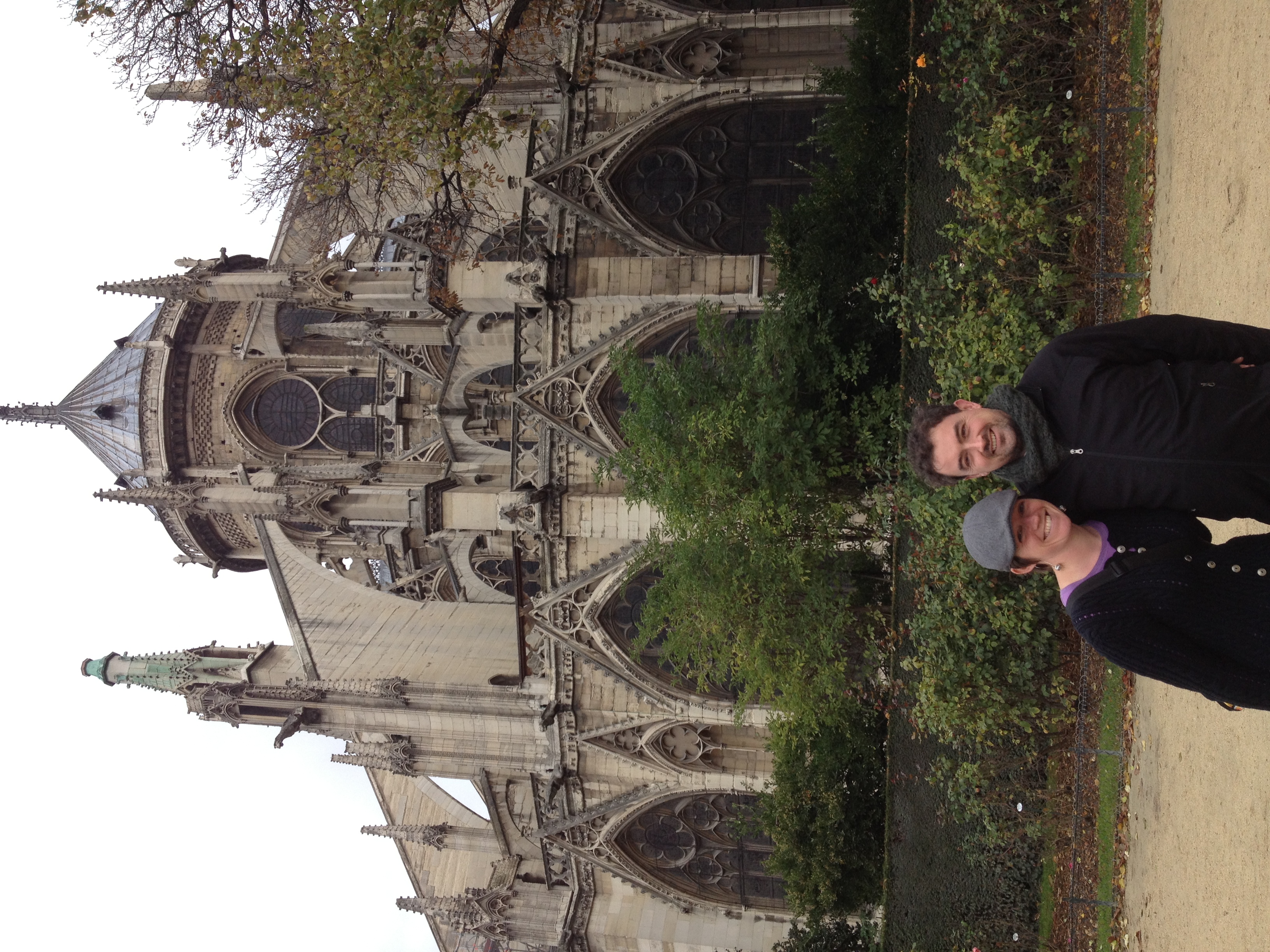 Erin & me, behind Notre-Dame