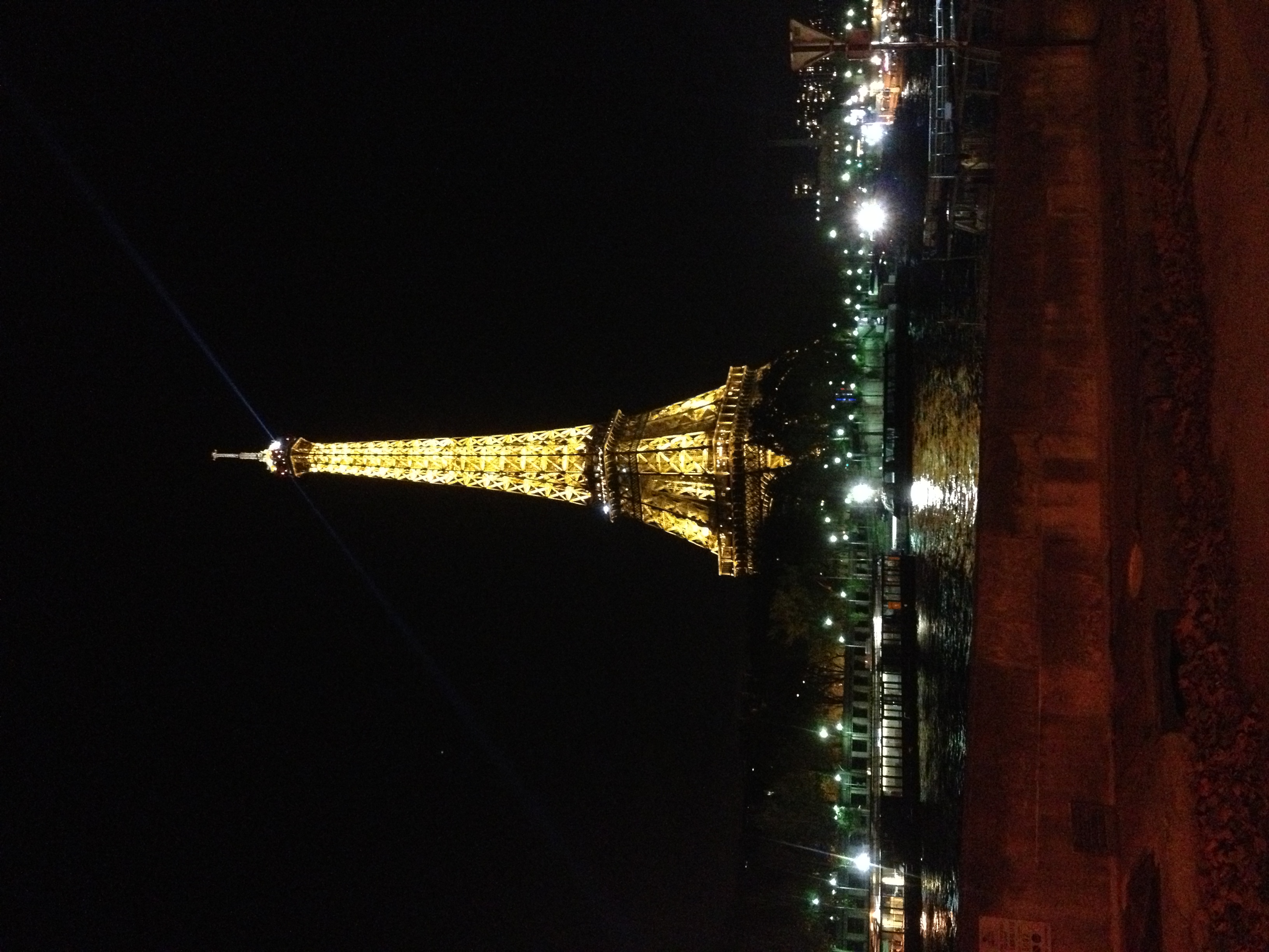 The Eiffel Tower at night