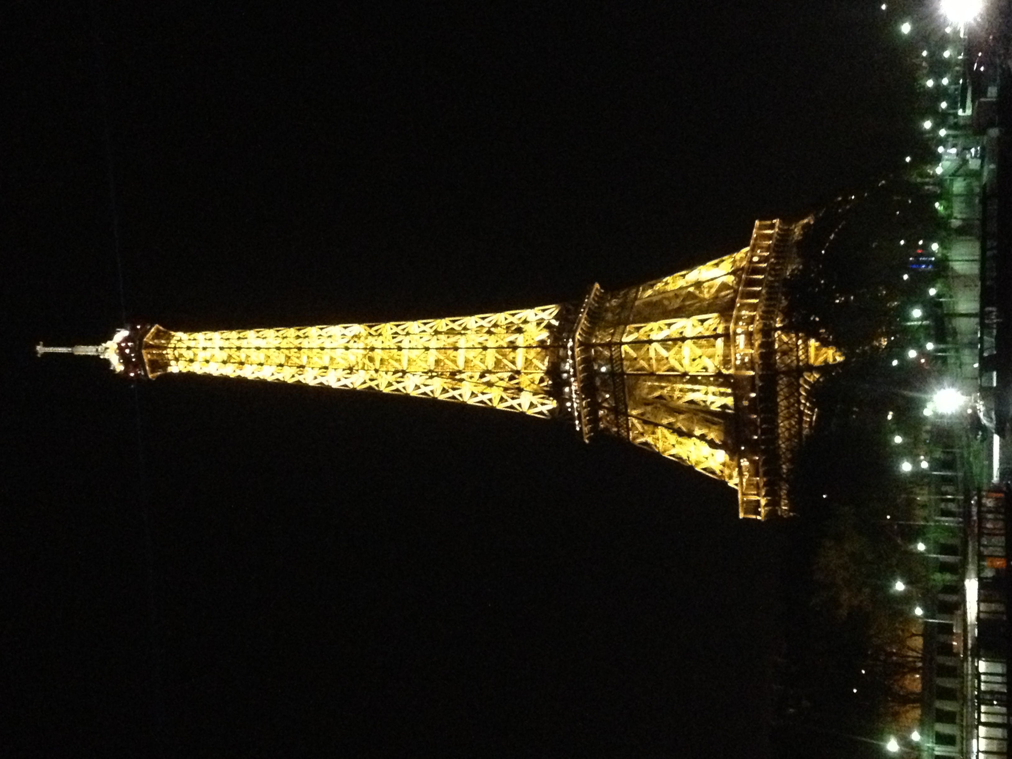 The Eiffel Tower at night