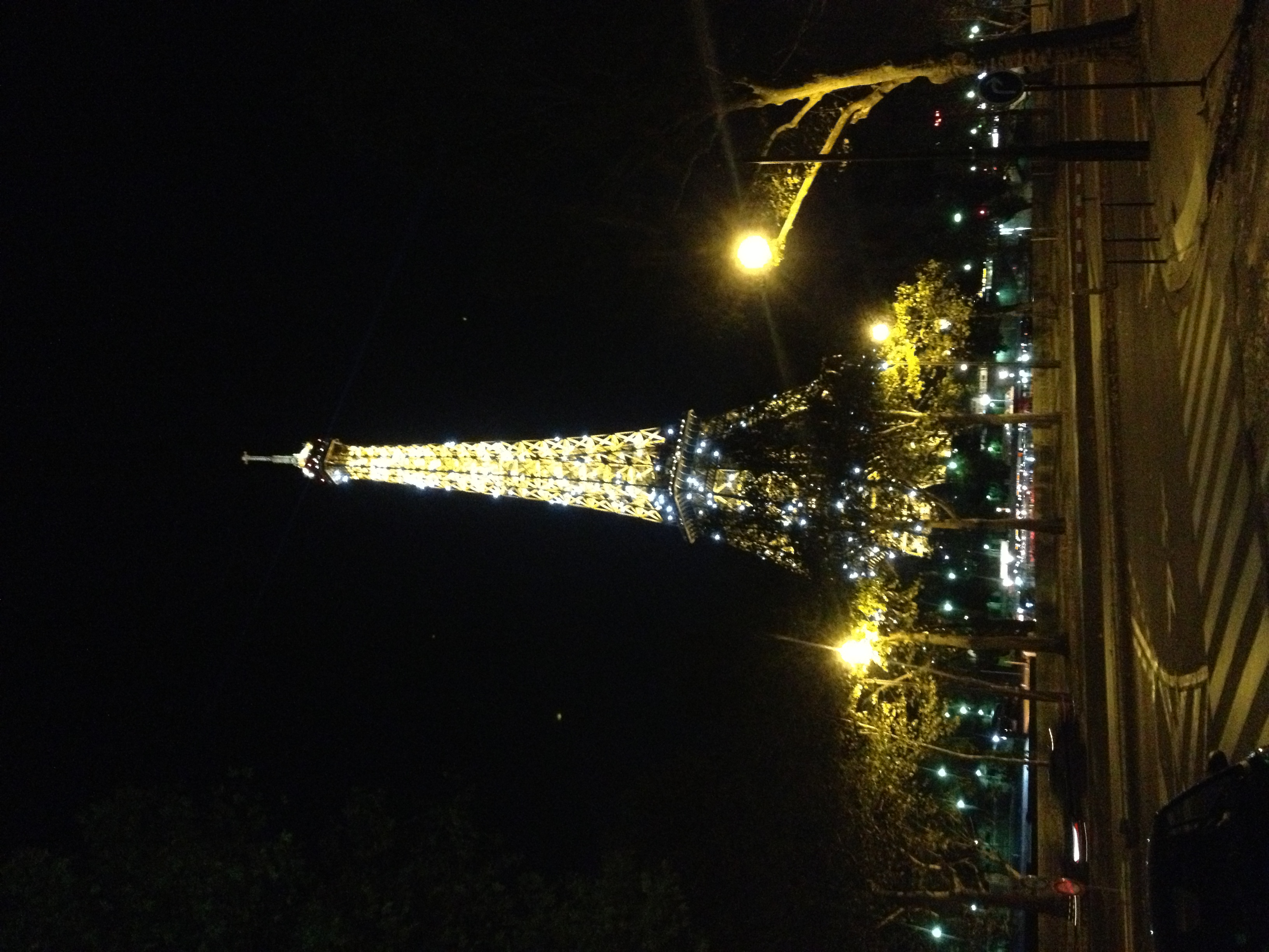 The Eiffel Tower at night