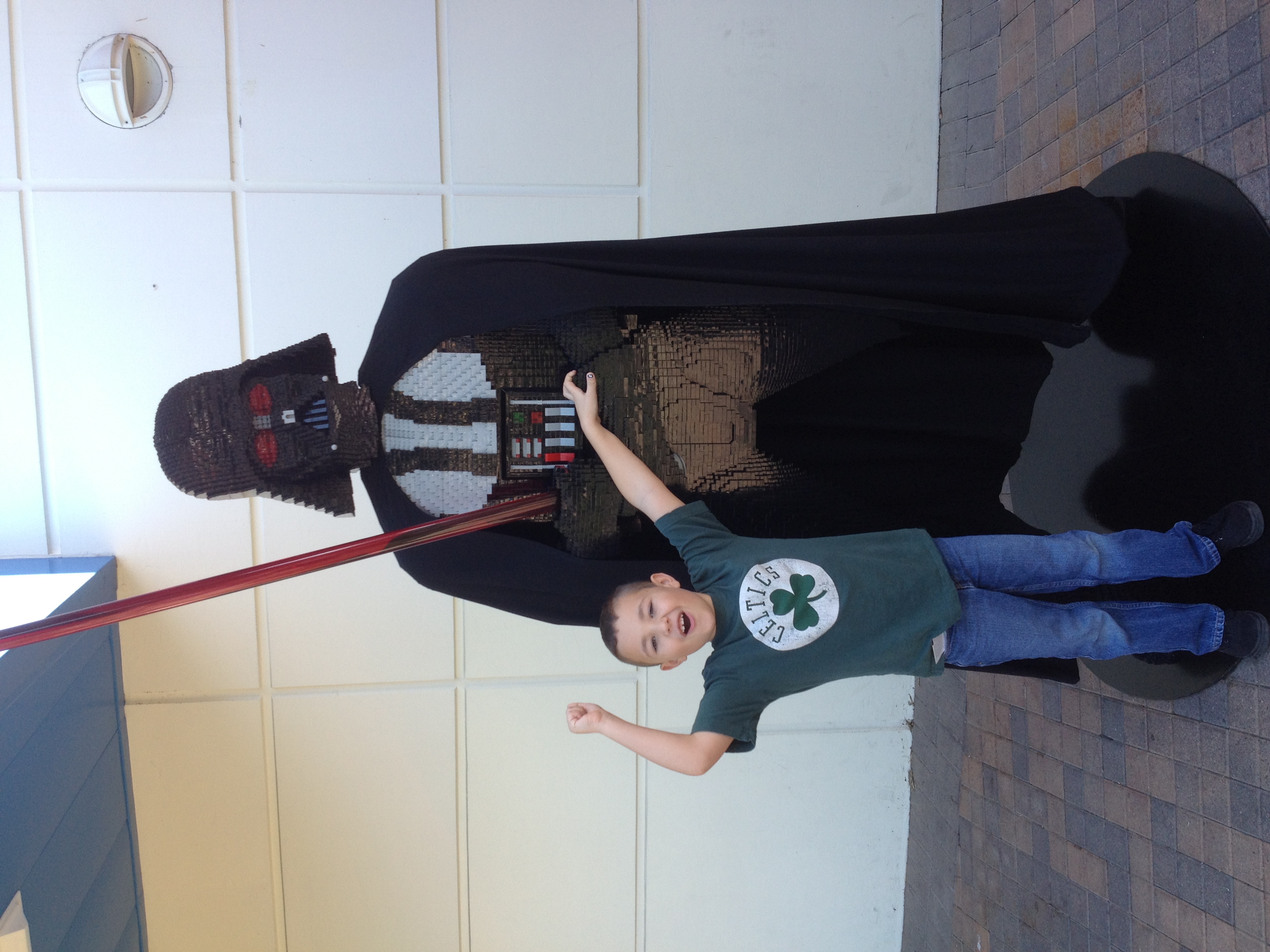 Andy with Lego Vader