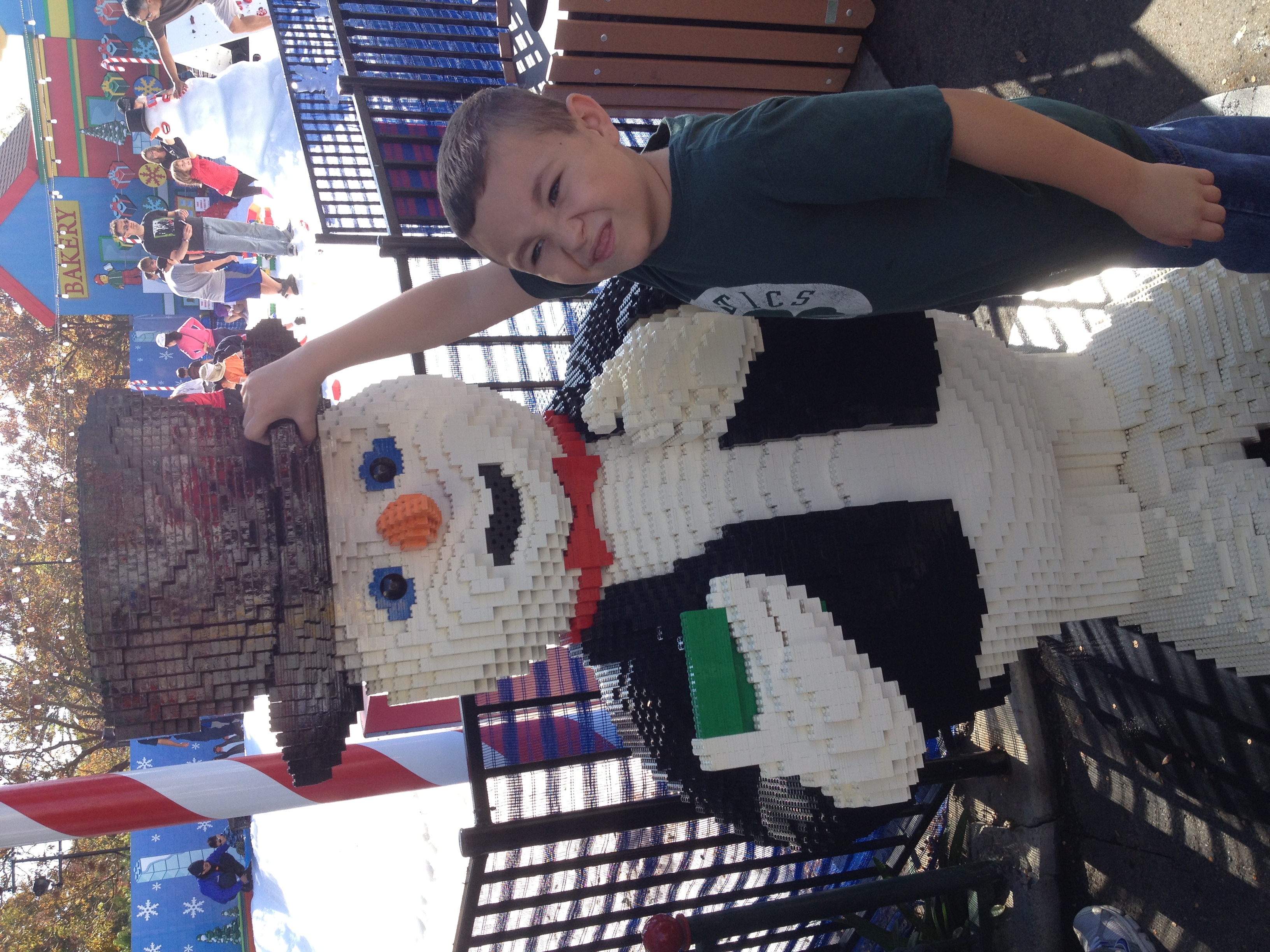 Andy with a Lego snowman