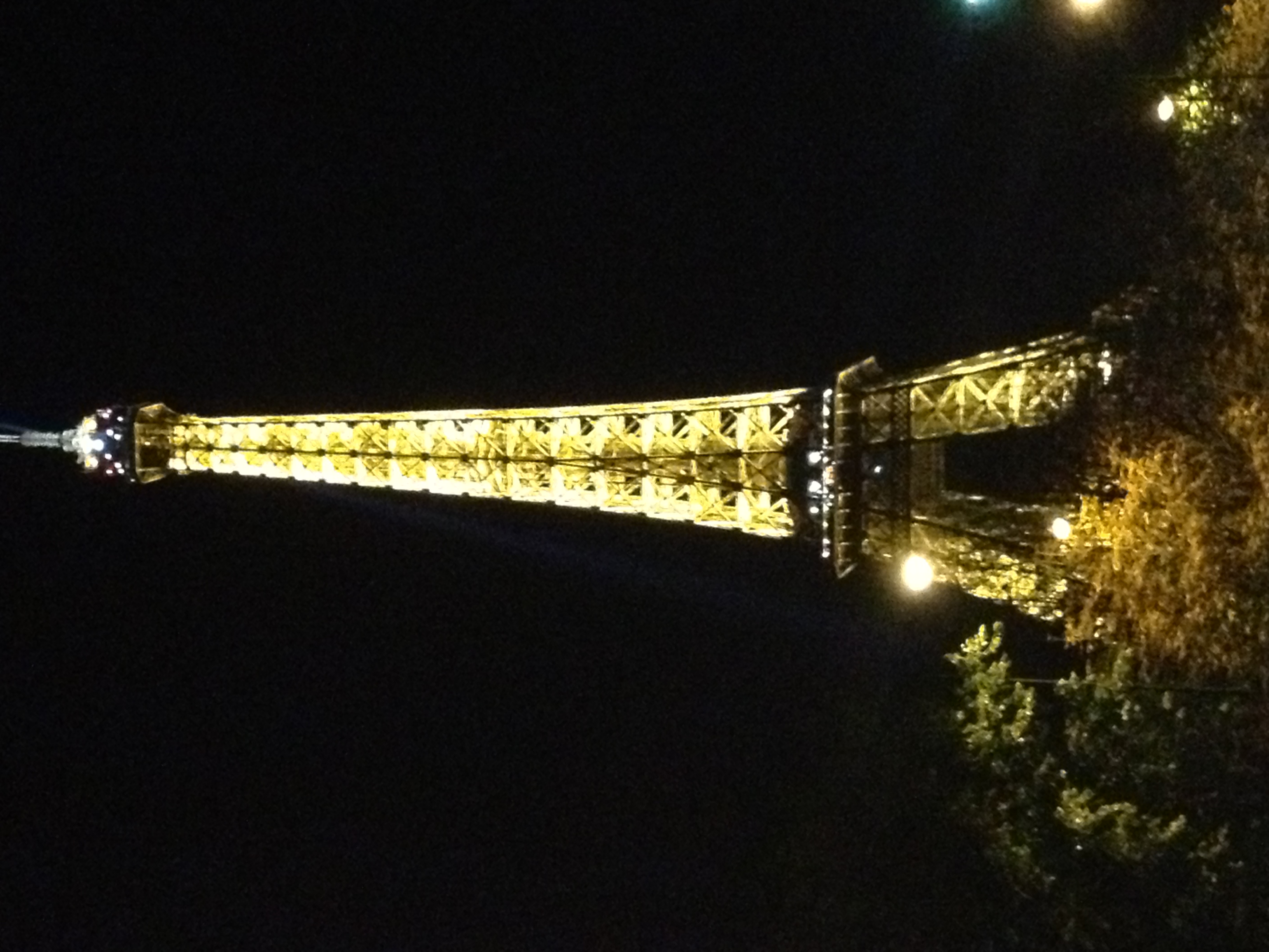 The Eiffel Tower at night