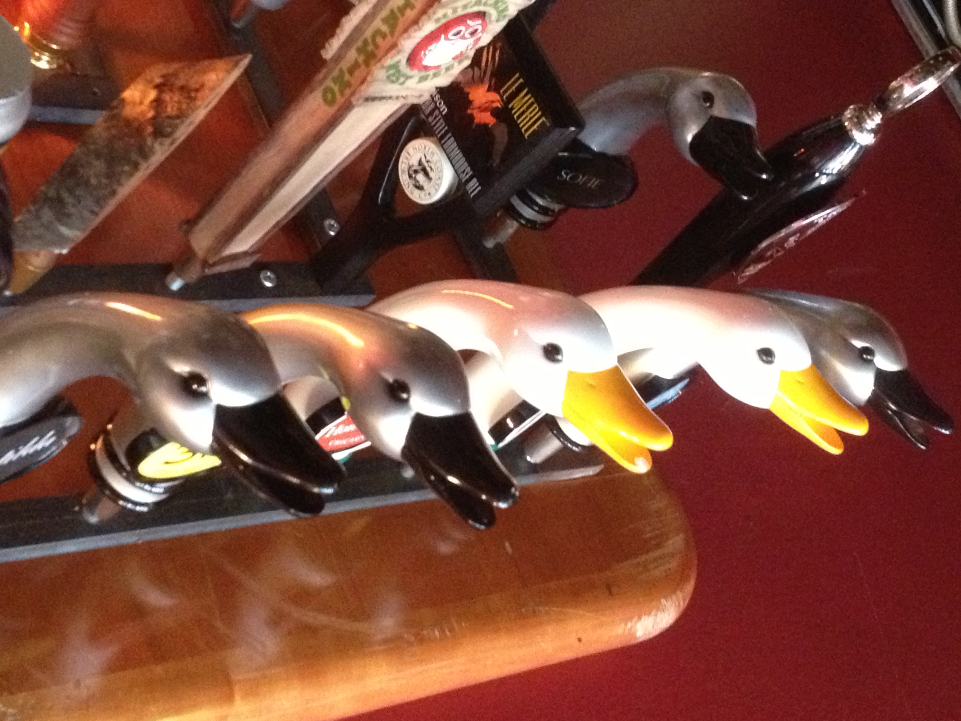 Collection of Goose Island taps