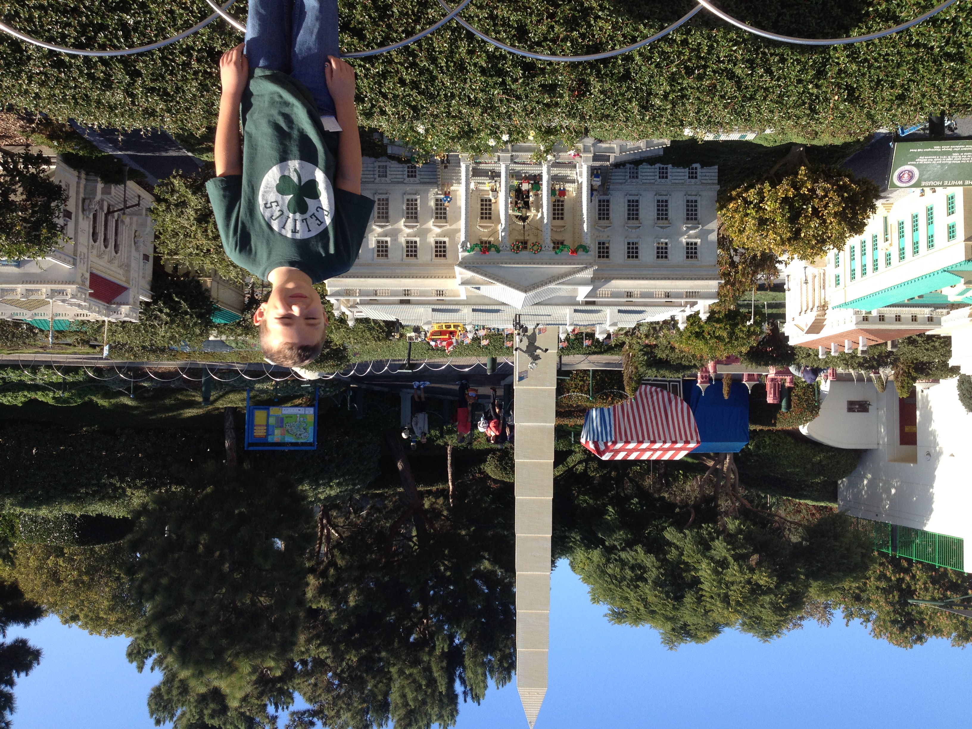 Andy with the White House and Washington Monument (in Lego)