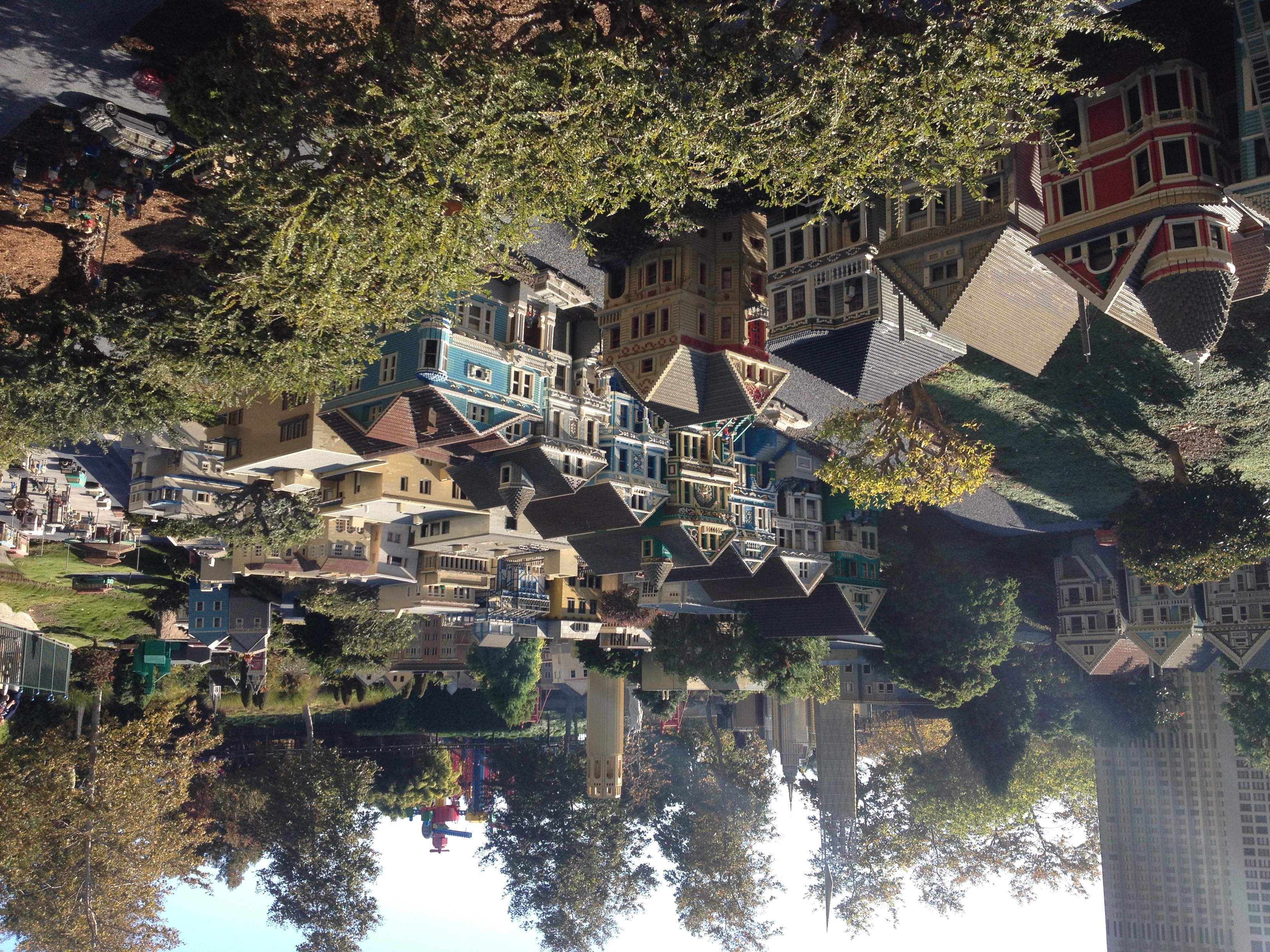 Coit Tower and various SF Victorian homes in Lego