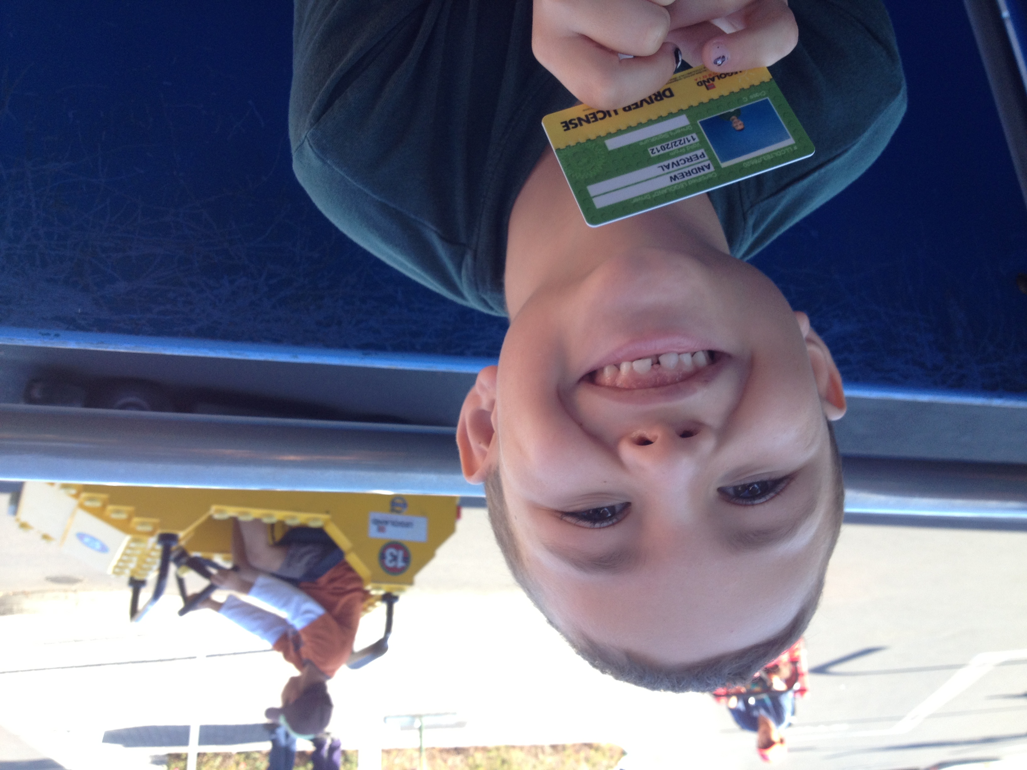 Andy with his "driver's license"