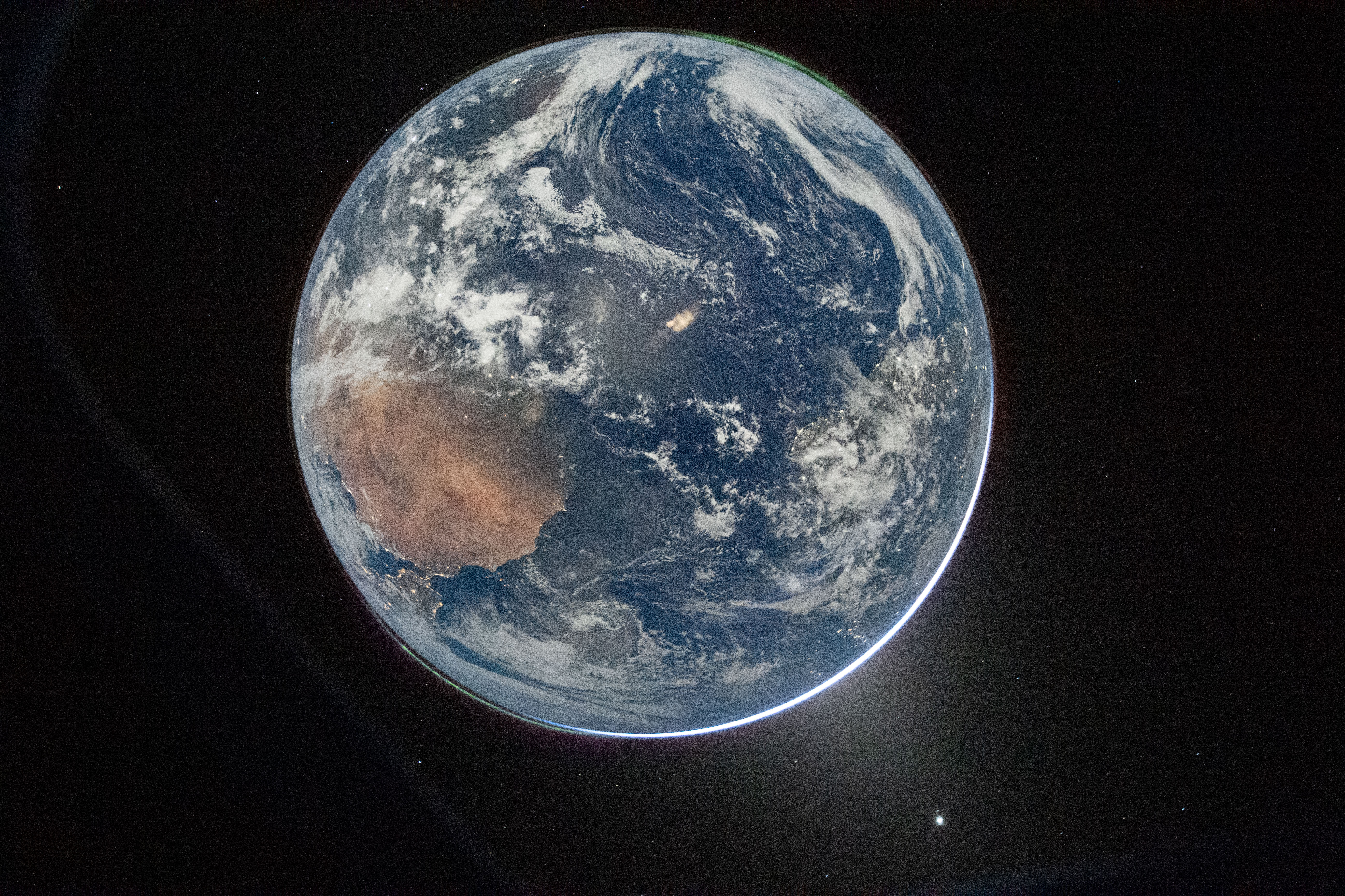 The earth, as seen from space.